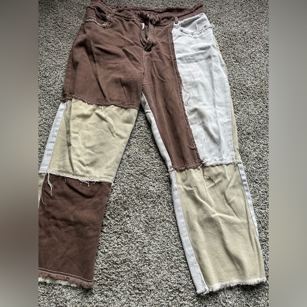 Plus cut and Sew raw hem jeans